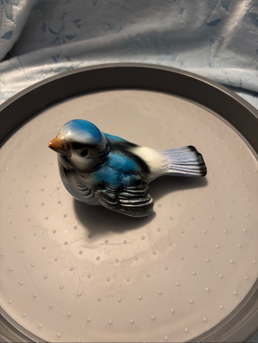 Goebel Blue Ceramic Bird Figurine